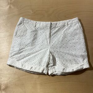 Liz Claiborne High Waist White Eyelet Shorts 14 (NH)